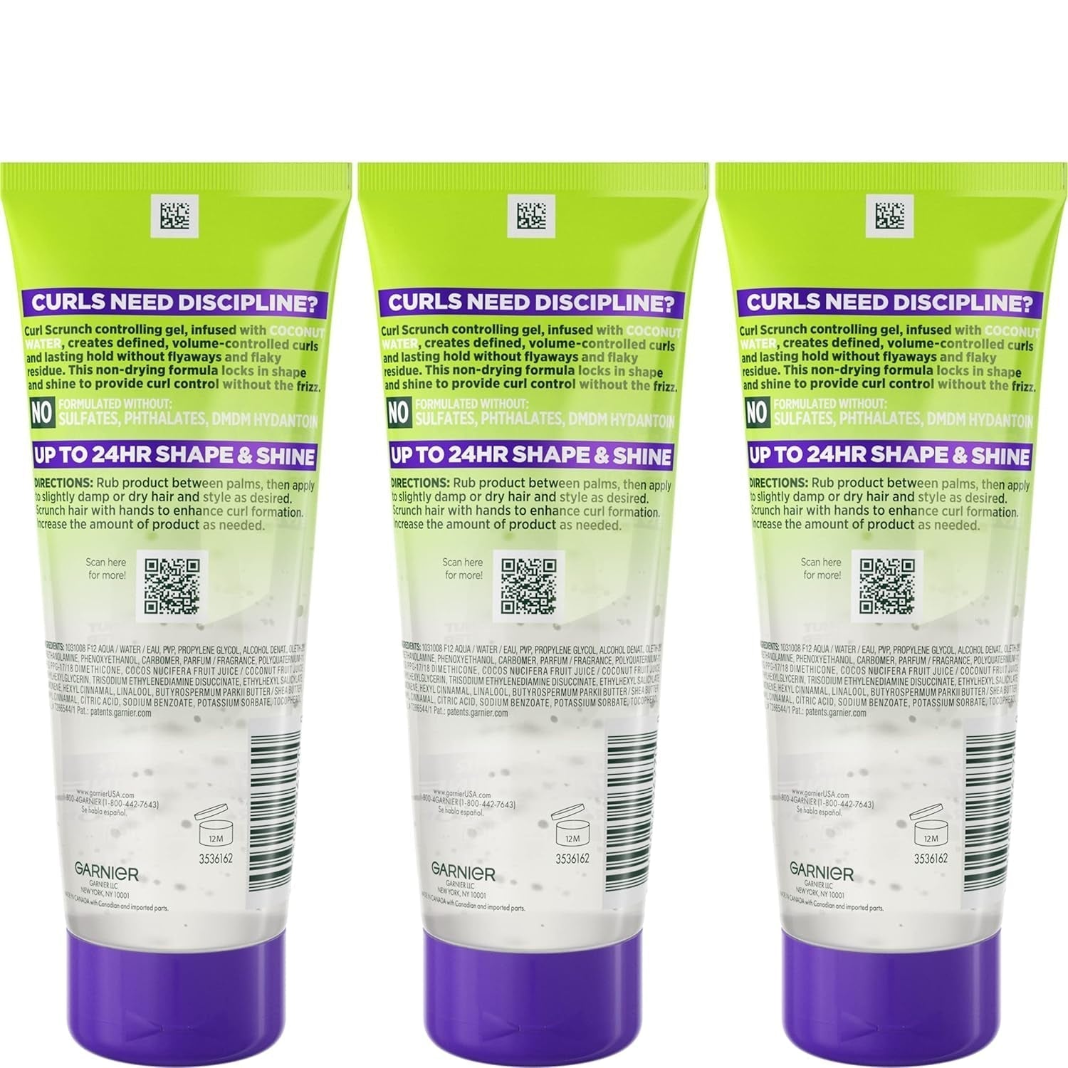 Fructis Style Curl Scrunch Controlling Gel for Shape & Shine, 6.8 Fl Oz, 3 Count (Packaging May Vary) - WORLD TIME VISITS