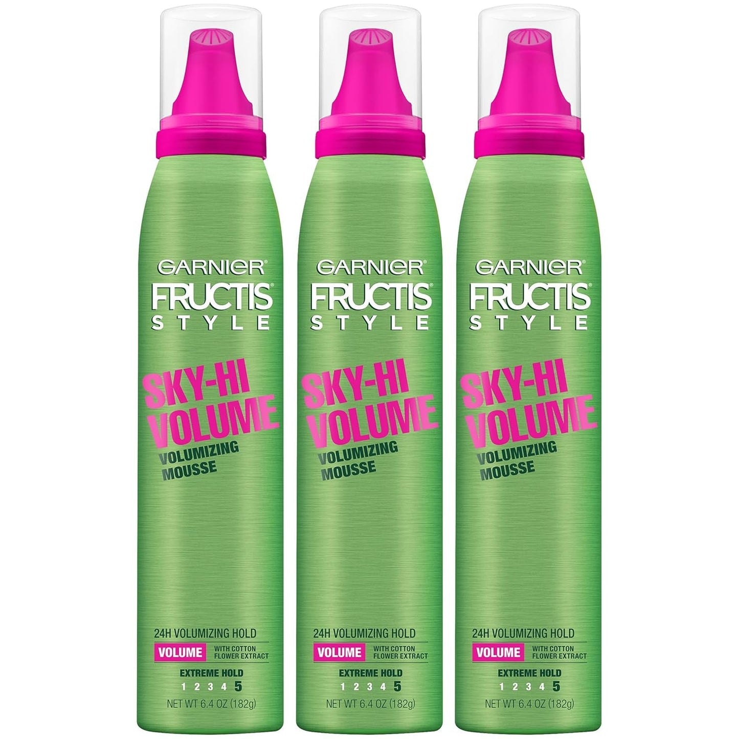 Fructis Style Sky - Hi Volume Mousse, Extreme Hold, 6.4 Oz, 3 Count (Packaging May Vary) - WORLD TIME VISITS