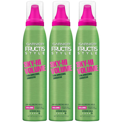 Fructis Style Sky - Hi Volume Mousse, Extreme Hold, 6.4 Oz, 3 Count (Packaging May Vary) - WORLD TIME VISITS