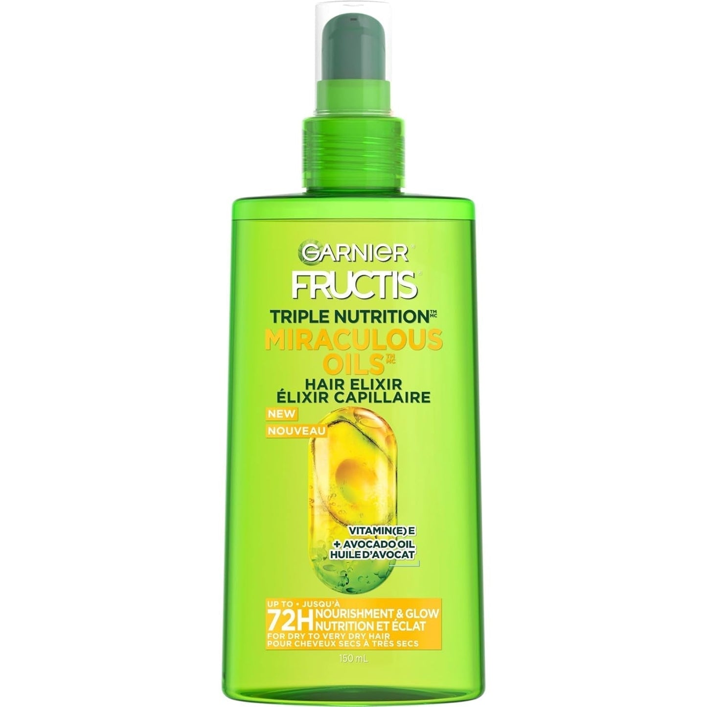 Fructis Triple Nutrition Marvelous Oil Hair Elixir, 5.0 Fl Oz, 1 Count (Packaging May Vary) - WORLD TIME VISITS
