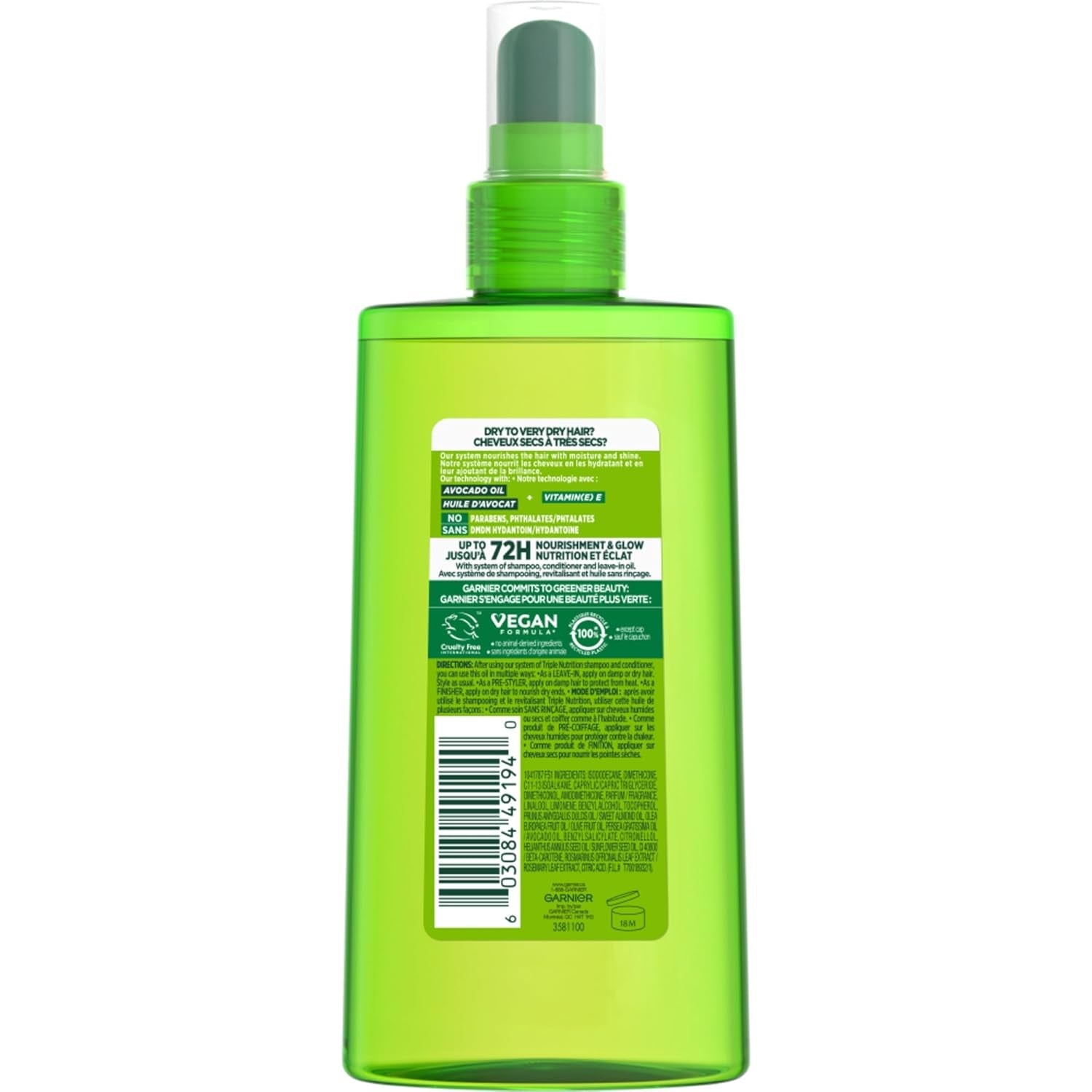 Fructis Triple Nutrition Marvelous Oil Hair Elixir, 5.0 Fl Oz, 1 Count (Packaging May Vary) - WORLD TIME VISITS