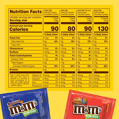 Fun Size Milk Chocolate, Peanut, Peanut Butter & Caramel Candy Variety Pack, 30.35 Oz/55 Ct Bulk Candy Bag