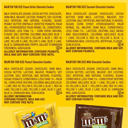 Fun Size Milk Chocolate, Peanut, Peanut Butter & Caramel Candy Variety Pack, 30.35 Oz/55 Ct Bulk Candy Bag