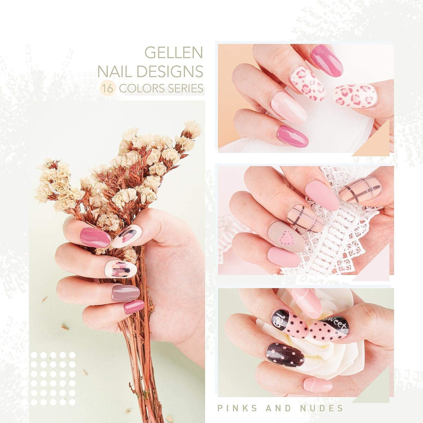 Gel Nail Polish, 16 Colors Gel Nail Polish Set, Need U V Cured Gel Nail Polish Set for Gift, Including  Gel Base and Top Coat for Nails Prep