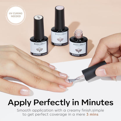 Gel Nail Polish Set, Nude 6 Colors Neutral Gel Polish Skin Tone Pink Glitter Nail Polish Shimmery Pear Gel Polish Starter Kit Soak off All Season Nude Gel Nail Polish LED Manicure DIY Salon