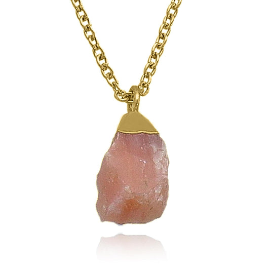 Genuine Pink Opal Necklace for Women - Authentic 925 Sterling Silver Necklace 18K Gold Jewelry, Dainty Raw Choker Pendant Necklace for Teen Girls, October Birthstone Gift for Mothers Day… - WORLD TIME VISITS