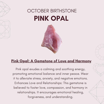 Genuine Pink Opal Necklace for Women - Authentic 925 Sterling Silver Necklace 18K Gold Jewelry, Dainty Raw Choker Pendant Necklace for Teen Girls, October Birthstone Gift for Mothers Day…