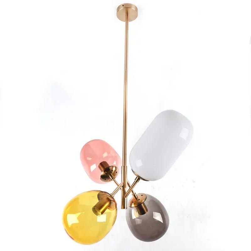 Glass Ball LED Pendant Lamp Chandelier Ceiling Light Child's Room Modern Colored