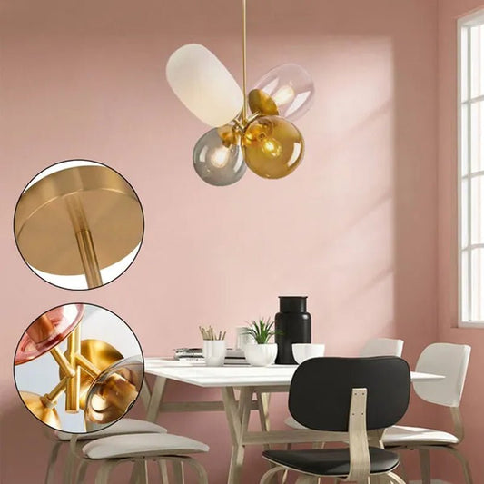 Glass Ball LED Pendant Lamp Chandelier Ceiling Light Child's Room Modern Colored - WORLD TIME VISITS