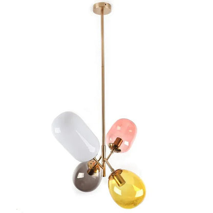 Glass Ball LED Pendant Lamp Chandelier Ceiling Light Child's Room Modern Colored