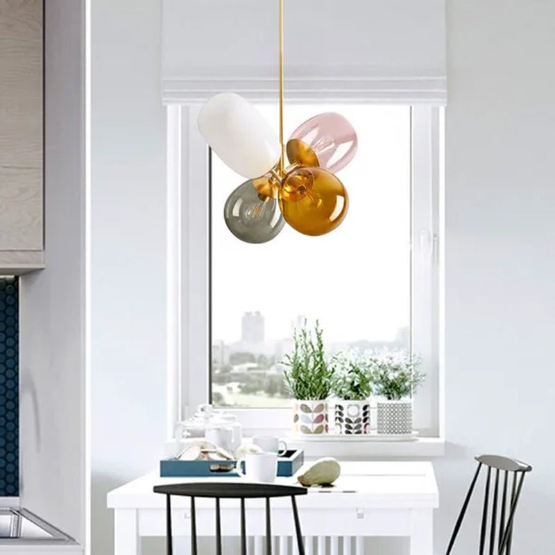 Glass Ball LED Pendant Lamp Chandelier Ceiling Light Child's Room Modern Colored - WORLD TIME VISITS