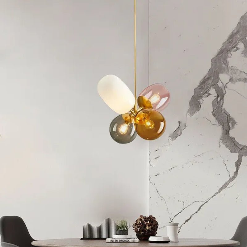 Glass Ball LED Pendant Lamp Chandelier Ceiling Light Child's Room Modern Colored