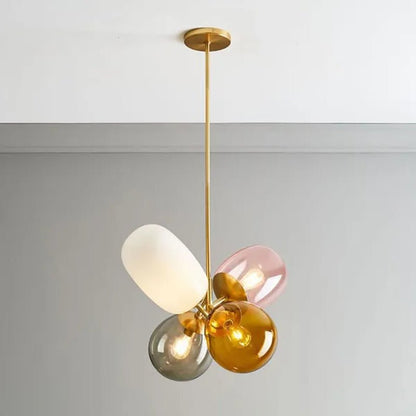 Glass Ball LED Pendant Lamp Chandelier Ceiling Light Child's Room Modern Colored