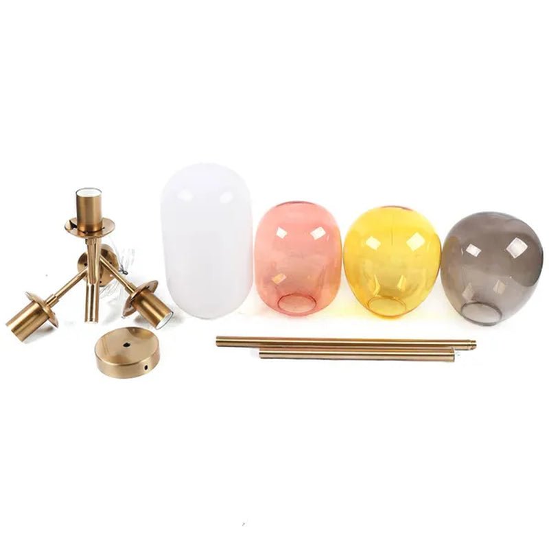 Glass Ball LED Pendant Lamp Chandelier Ceiling Light Child's Room Modern Colored