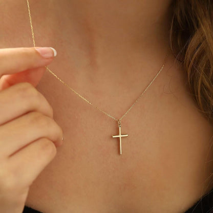 Gold Cross Necklace for Women Girls Trendy - 14K Gold Plated Layered Cross Necklace Tiny Sideway Choker CZ Necklaces for Women Trendy Faith Jewelry First Communion Gifts - WORLD TIME VISITS