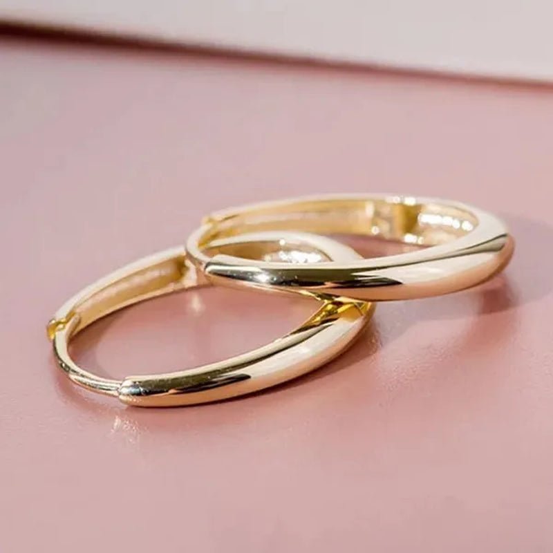 Gold Plated Hoop Earrings for Women Casual Party Simple Circle Earrings Jewelry