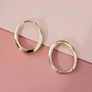Gold Plated Hoop Earrings for Women Casual Party Simple Circle Earrings Jewelry