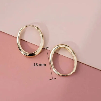 Gold Plated Hoop Earrings for Women Casual Party Simple Circle Earrings Jewelry