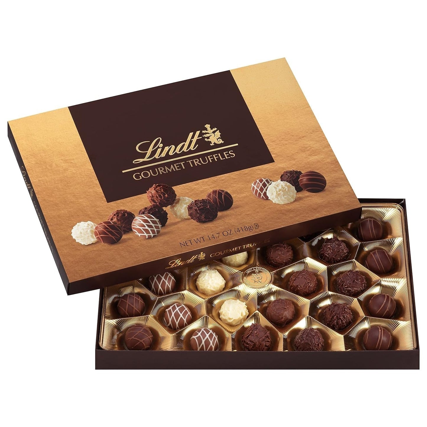 Gourmet Chocolate Truffles Gift Box, Assorted Chocolate Truffles, Great for Gift Giving, 14.7 Ounces