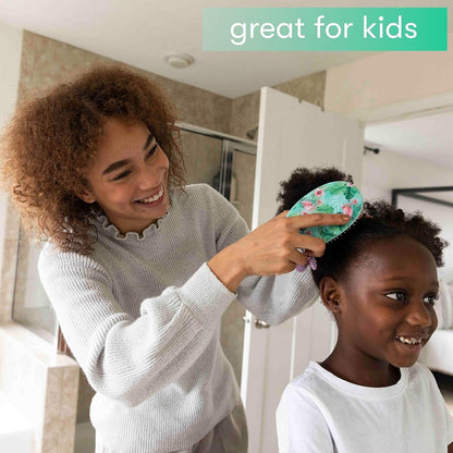 Green Hair Brush Detangler, Detangling Hairbrush for Women, Wet Hair Brush for Girls, Hair Detangler Brush, Wet Hairbrush, Hairbrushes, Girls Hairbrush Detangler, Reduces Frizz - Floral