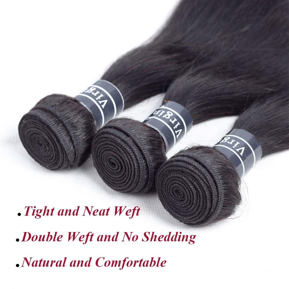 Hair Brazilian Straight Humanhair Bundles 20 Inch Brazilian Virgin Human Hair Bundles One Bundle Natural Black Color