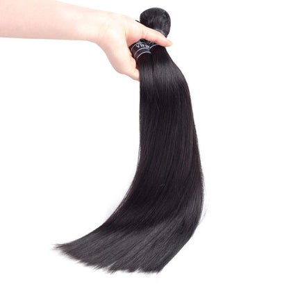 Hair Brazilian Straight Humanhair Bundles 20 Inch Brazilian Virgin Human Hair Bundles One Bundle Natural Black Color - WORLD TIME VISITS
