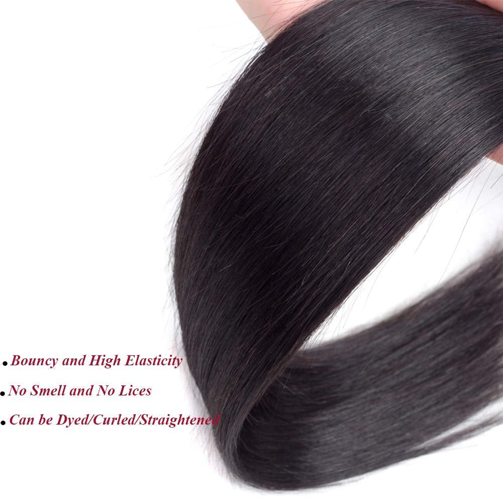 Hair Brazilian Straight Humanhair Bundles 20 Inch Brazilian Virgin Human Hair Bundles One Bundle Natural Black Color