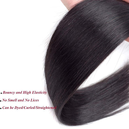 Hair Brazilian Straight Humanhair Bundles 20 Inch Brazilian Virgin Human Hair Bundles One Bundle Natural Black Color