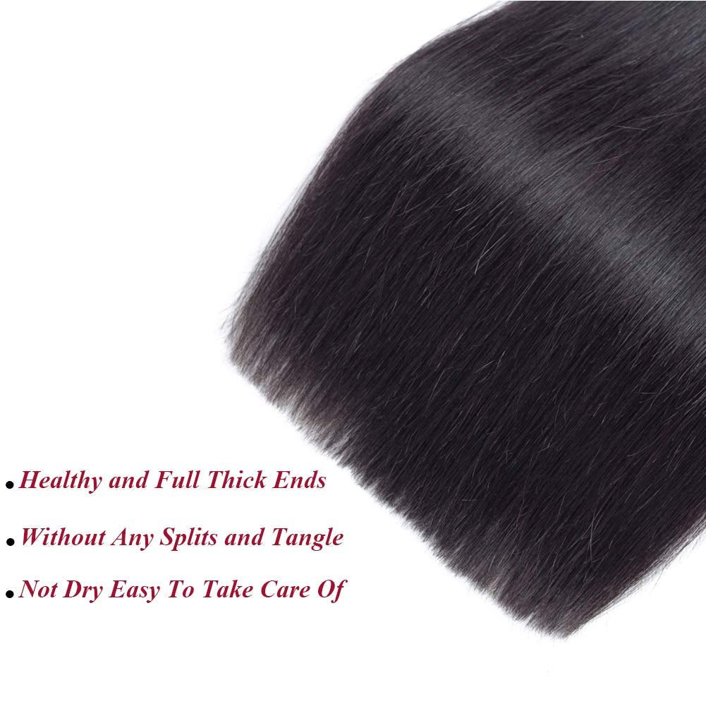Hair Brazilian Straight Humanhair Bundles 20 Inch Brazilian Virgin Human Hair Bundles One Bundle Natural Black Color