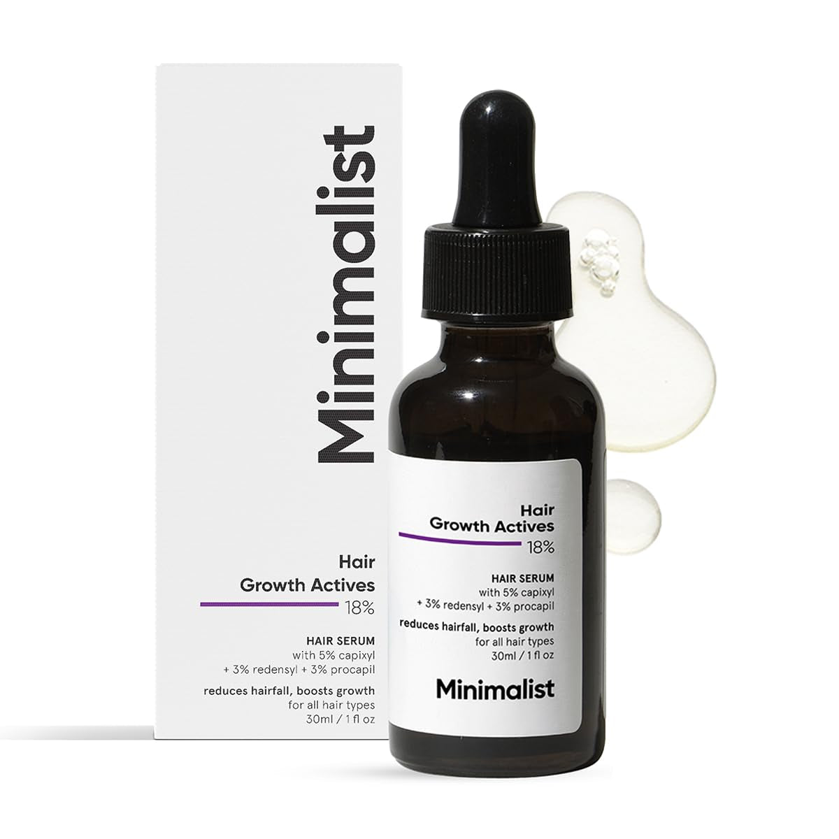 Hair Density Serum 18% | with Procapil, Capixyl, Redensyl, Anagain & Baicapil for Hair Fall Control | Women & Men | 30 Ml - WORLD TIME VISITS