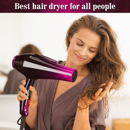 Hair Dryer 3500W Professional Blow Dryer Built-In Powerful AC Motor Diffuser Fast Drying Heat Hairdryer Powerful Home Salon Hair Dryers