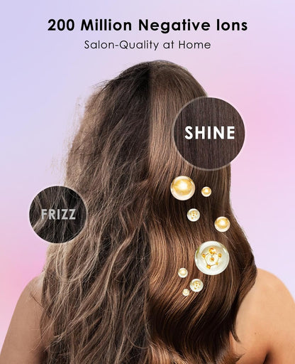 Hair Dryer, Negative Ionic Hair Dryer, High-Speed Blow Dryer with 110, 000 RPM Brushless Motor, Fast Drying Lightweight Travel Hairdryer, Low Noise Home Hair Dryer with Smooth Nozzle