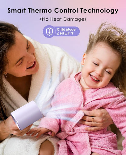 Hair Dryer, Negative Ionic Hair Dryer, High-Speed Blow Dryer with 110, 000 RPM Brushless Motor, Fast Drying Lightweight Travel Hairdryer, Low Noise Home Hair Dryer with Smooth Nozzle