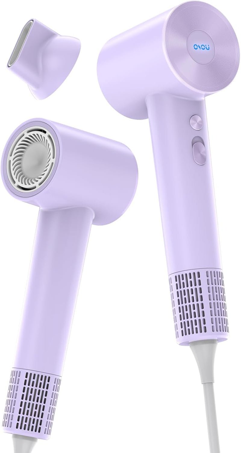 Hair Dryer, Negative Ionic Hair Dryer, High-Speed Blow Dryer with 110, 000 RPM Brushless Motor, Fast Drying Lightweight Travel Hairdryer, Low Noise Home Hair Dryer with Smooth Nozzle