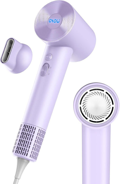 Hair Dryer, Negative Ionic Hair Dryer, High - Speed Blow Dryer with 110, 000 RPM Brushless Motor, Fast Drying Lightweight Travel Hairdryer, Low Noise Home Hair Dryer with Smooth Nozzle - WORLD TIME VISITS