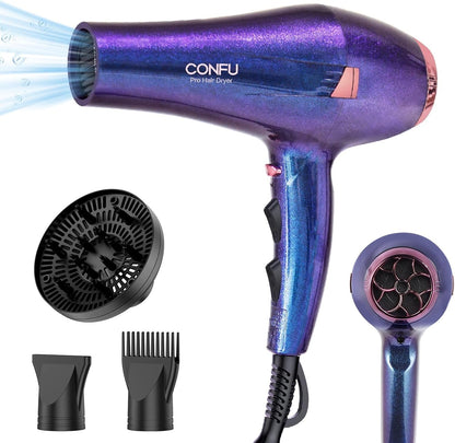 Hair Dryer, Professional Ionic Salon Blow Dryer with Diffuser for Women and Men, 5X Fast Drying, Powerful and Quiet Hair Blow Dryer for Fast & Easy Styling (1875 Watts) - WORLD TIME VISITS