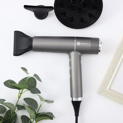 Hair Dryer with Unique Brushless Motor | Intelligent Fault Diagnosis | Innovative Microfilter | Oxy Active Technology | Led Display (Grey)
