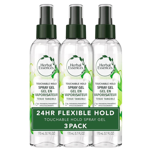 Hair Spray Gel for Curly Hair, Styling Gel for Women, Touchable Hold, 5.7 Fl Oz (Pack of 3) - WORLD TIME VISITS