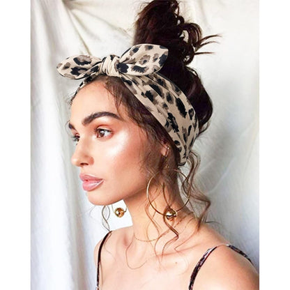 Headbands for Women Non Slip Hair Bands with Bows Rabbit Ears Workout Running Sport Sweat Elastic Hair Wrap for Girls Hair Accessories 12 Pack