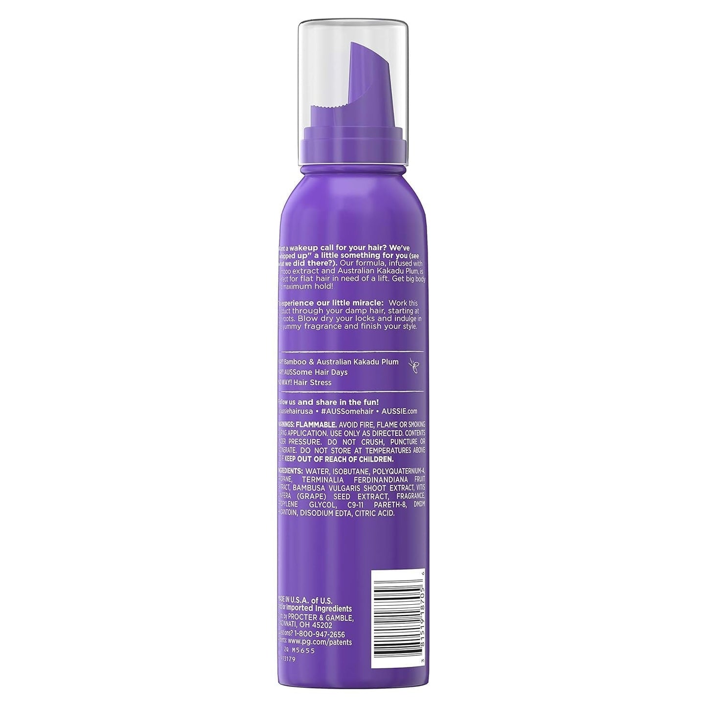 Headstrong Volume with Bamboo & Kakadu Plum Mousse, 6.0 Fl Oz, 4.669 Fl Oz - WORLD TIME VISITS