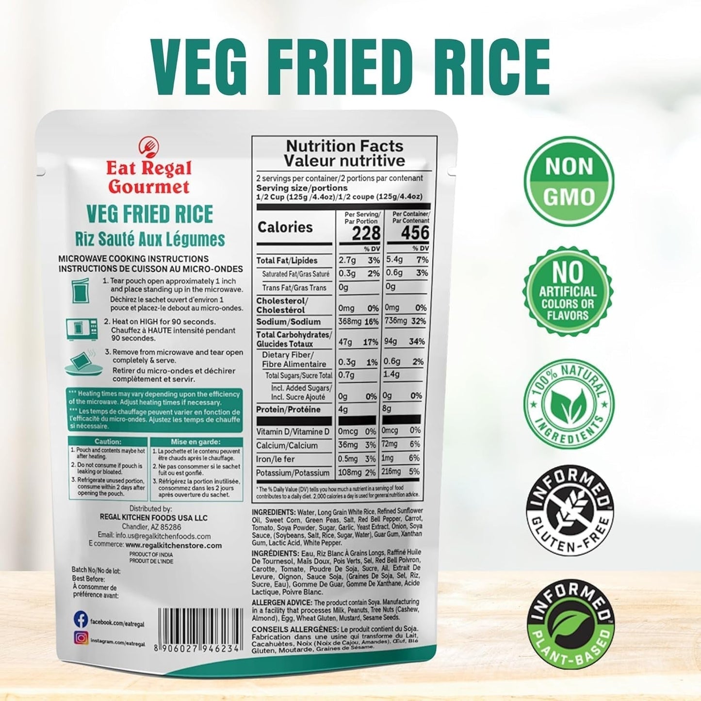 Heat & Eat Rice, Microwave Ready Rice in 90 Seconds, 3 Flavor Variety Pack, (6 Pack)