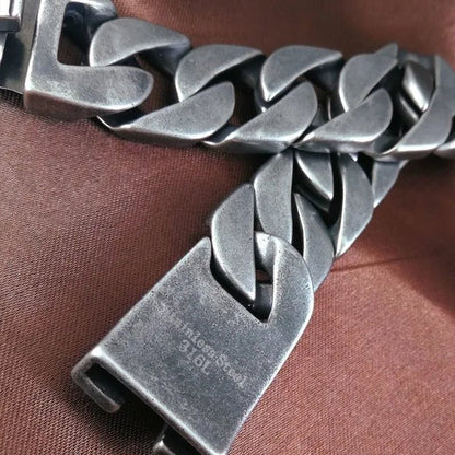 Heavy 24Mm Width 18 20 22 24 26Cm Length Retro Tone Hip Hop Cuban Bracelet B278-24Mm