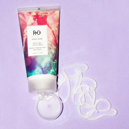 High Dive Moisture and Shine Crème (5 Oz) + Bonus Travel Size (.5 Oz) | Deep Hydration + Softens + Eliminates Frizz | Vegan + Cruelty-Free | Set of 2