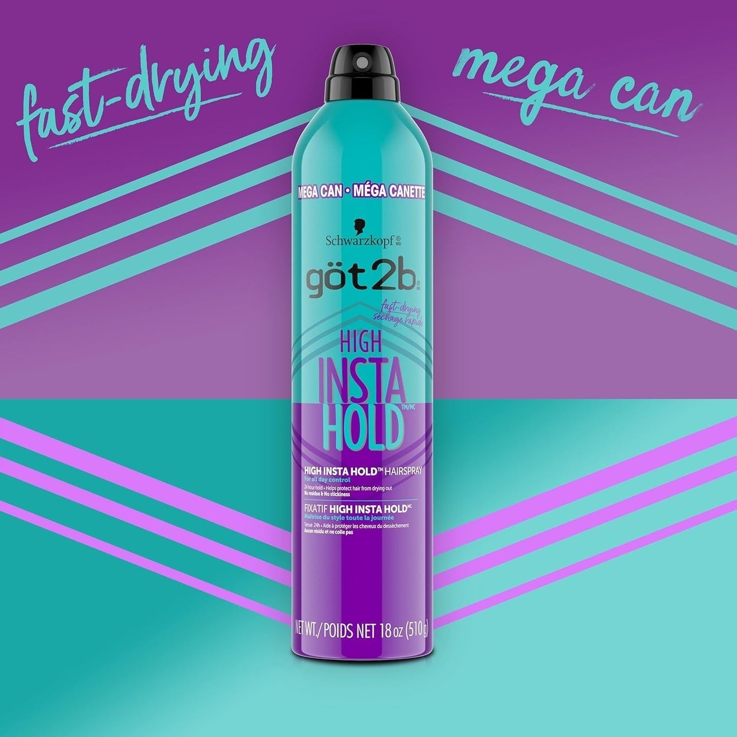 High Hold Hair Spray Mega Can, 18 Oz - WORLD TIME VISITS