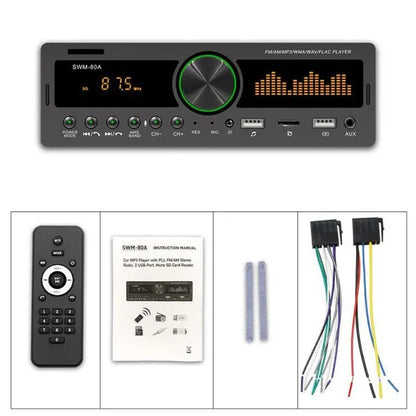 Hikity 1DIN In-Dash Car Radios Stereo Car MP3 Player Autoradio Bluetooth 12V Car Audio Music Support USB/SD/AUX-IN/AM/FM with Remote Control + Locate and Find the Car Function