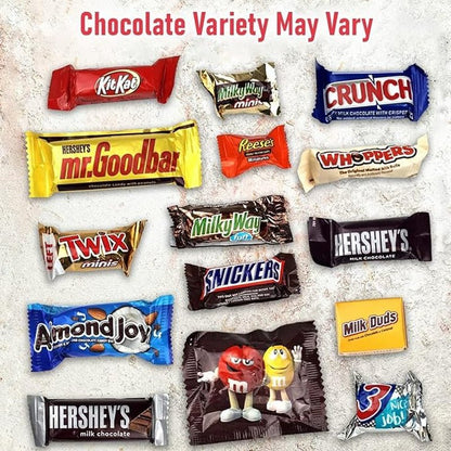 Holiday Chocolate Classic MARS Candy Snack Bars 3.5 Lbs Individually Wrapped Mini Fun Size Candies Variety Bulk Mix (56 Oz) Made in America (USA)