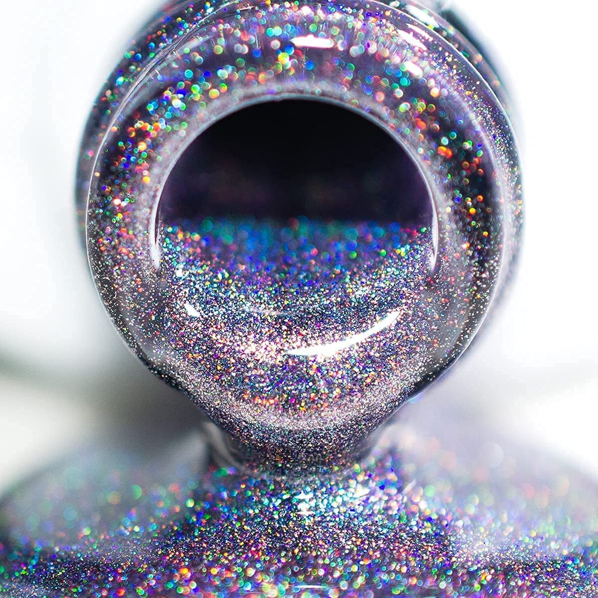 Holographic Gel Nail Polish Glitter: Led UV Gel Polish Sparkle Color Soak off Nail Art Gel DIY Design Manicure 1 PCS 8ML Light Purple - WORLD TIME VISITS