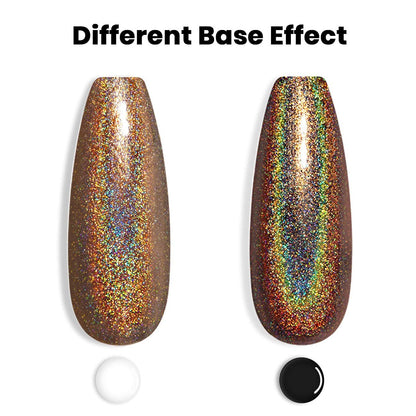 Holographic Nail Polish Caramel Brown Gel Polish Mermaid Unicorn Effect Soak off Nail Gel Curing Required Nail Art Home Gel Manicure - WORLD TIME VISITS