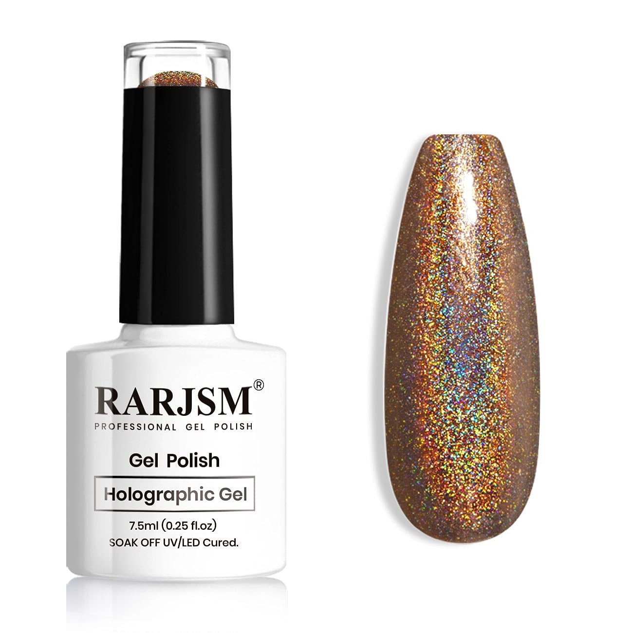 Holographic Nail Polish Caramel Brown Gel Polish Mermaid Unicorn Effect Soak off Nail Gel Curing Required Nail Art Home Gel Manicure - WORLD TIME VISITS