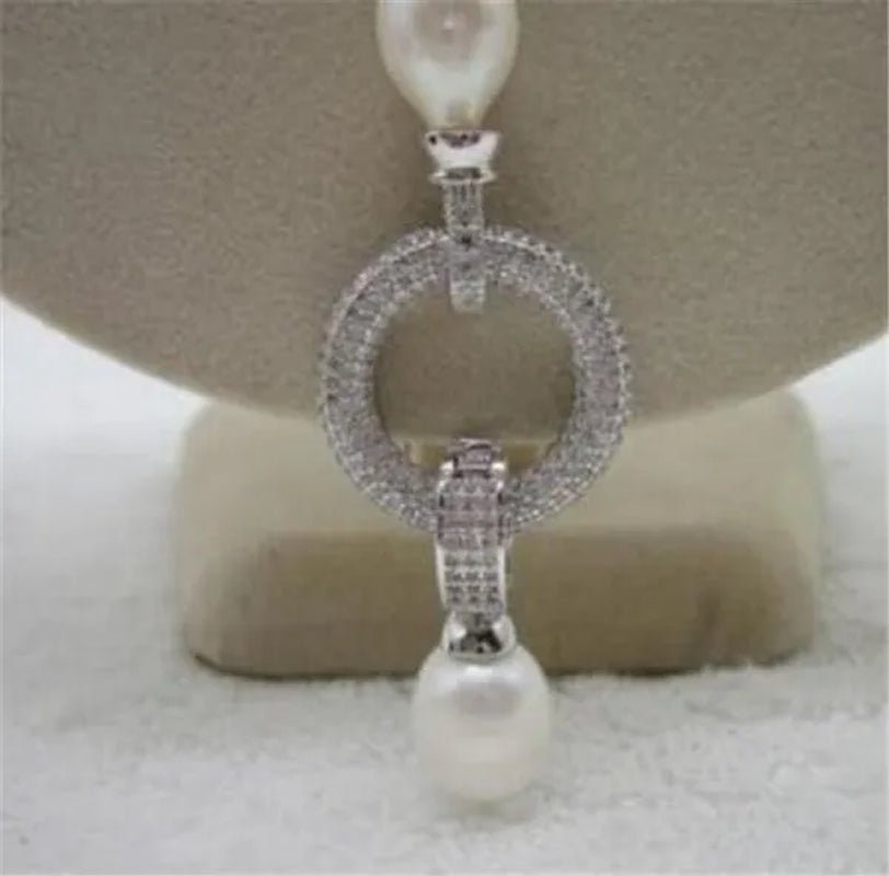 HOT SELL HOT 12-14MM NATURAL SOUTH SEA BAROQUE WHITE PEARL NECKLACE 35" BEAUTIFUL CLASP